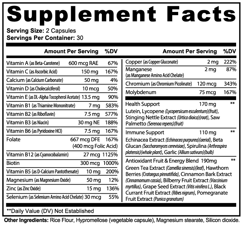 Foundation Multivitamin Capsules for Adults